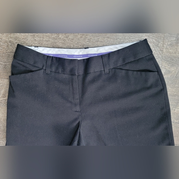 Vivienne Tam Classic Trousers Women's 4 Black Wide Flared Leg Stretchy EUC - Picture 3 of 13